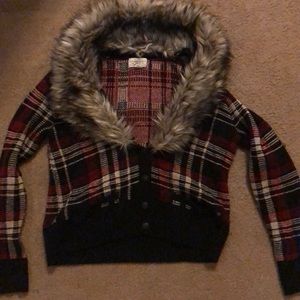 Ralph Lauren cardigan fur sweater